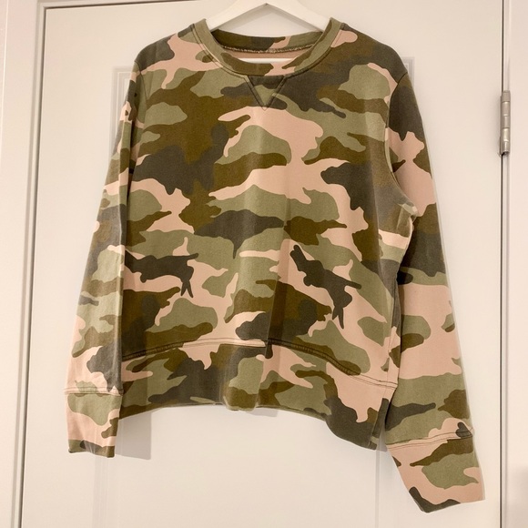 MOVING SALE | Women’s Madewell Crewneck Sweatshirt in Cottontail Camo, Size XXL - Picture 4 of 8